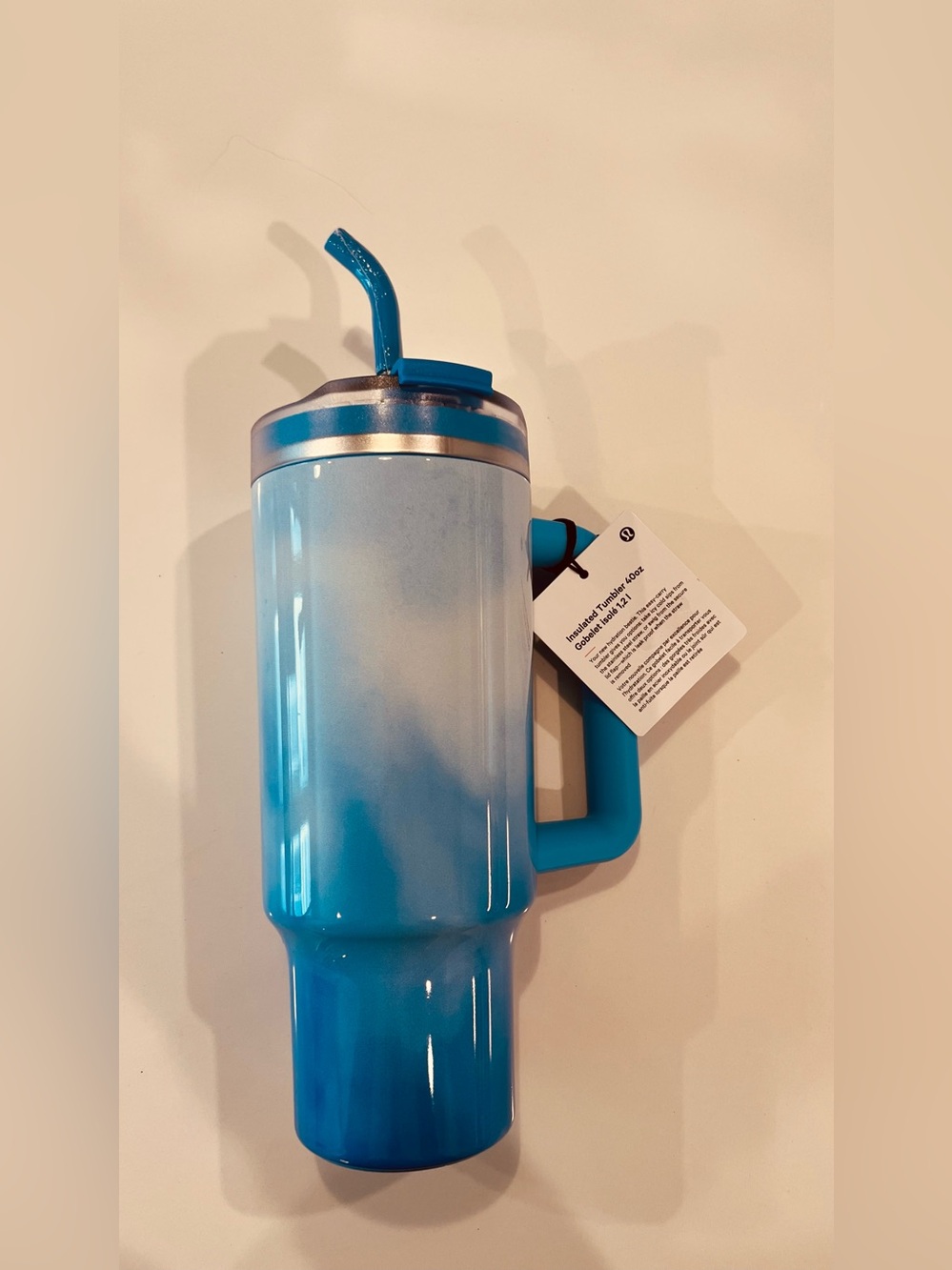 Lululemon 40oz Insulated Tumbler Blue Smoothie Multi NWT - Picture 7 of 9
